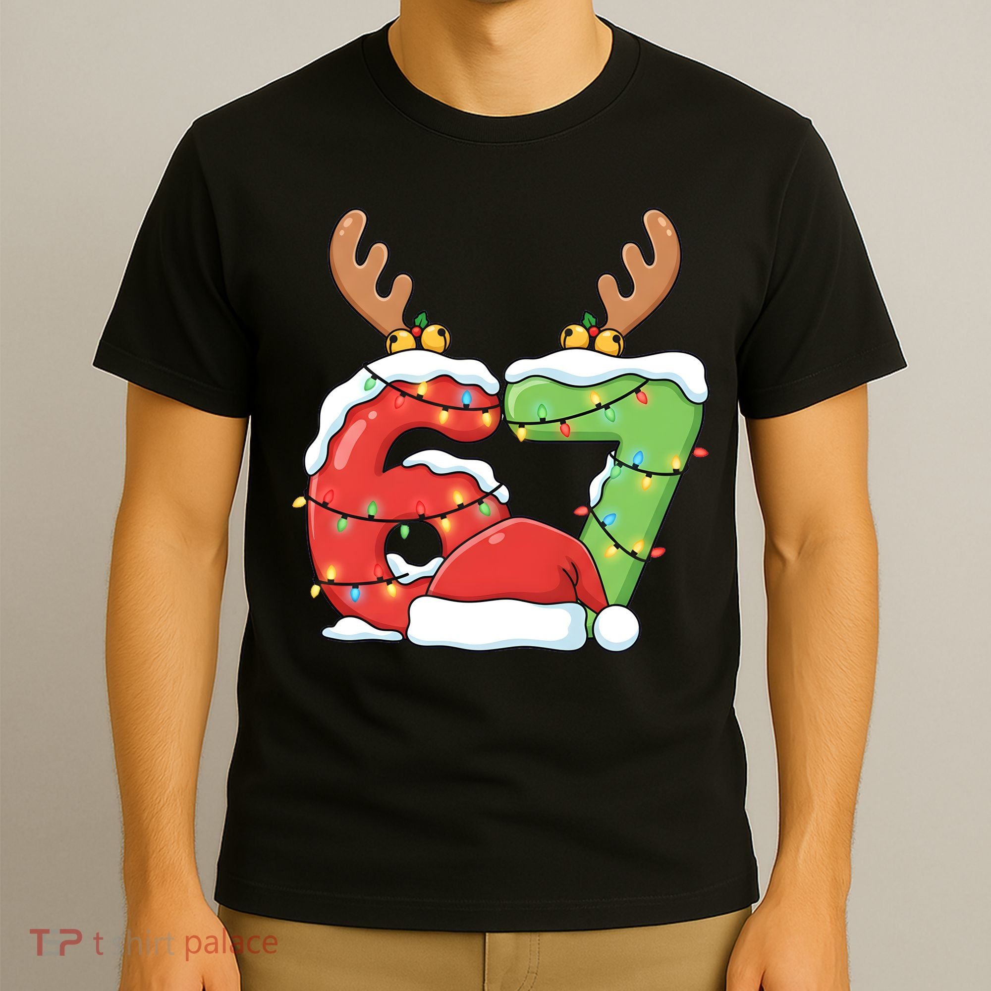 Six Seven 67 Funny Teacher Christmas T-Shirt