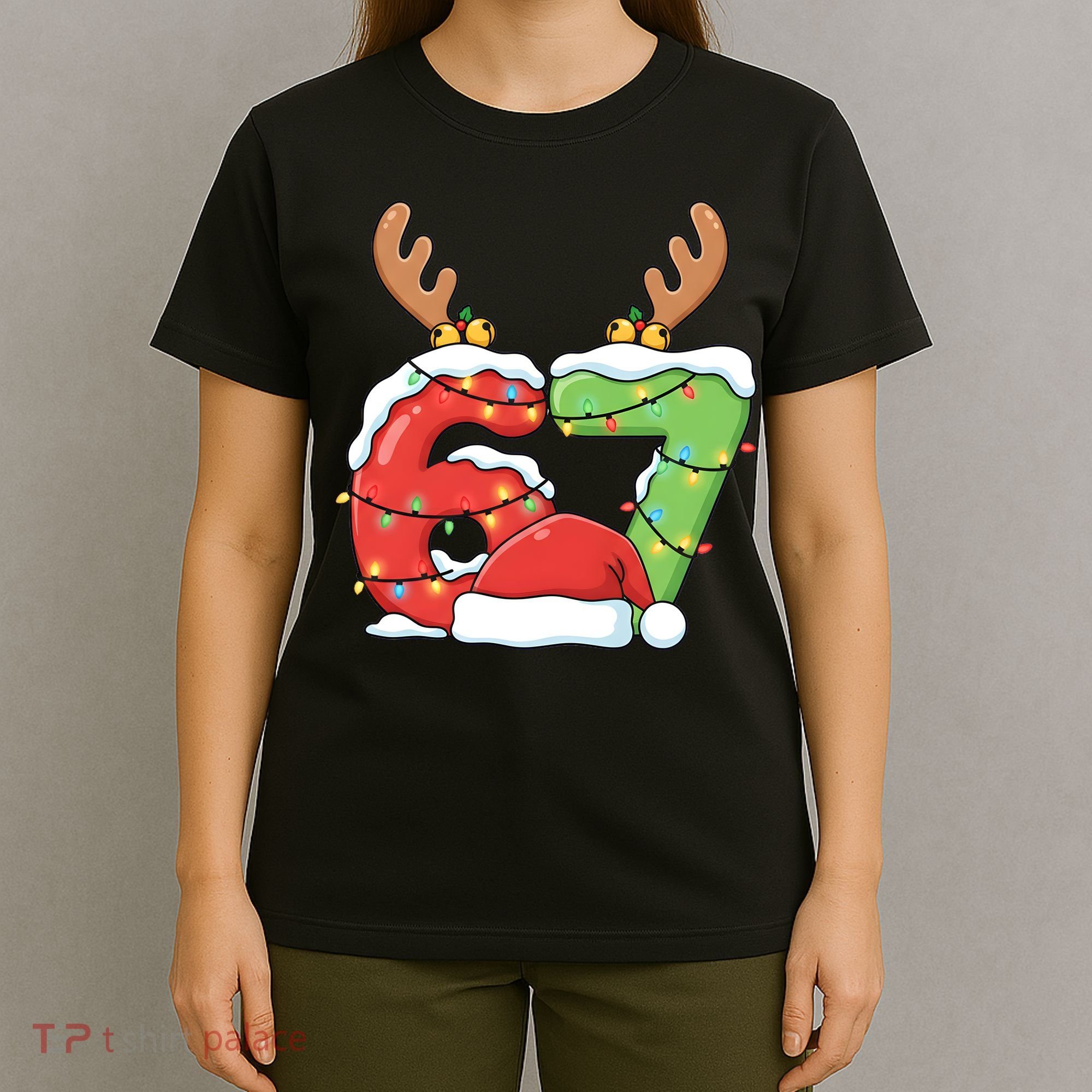 Six Seven 67 Funny Teacher Christmas T-Shirt