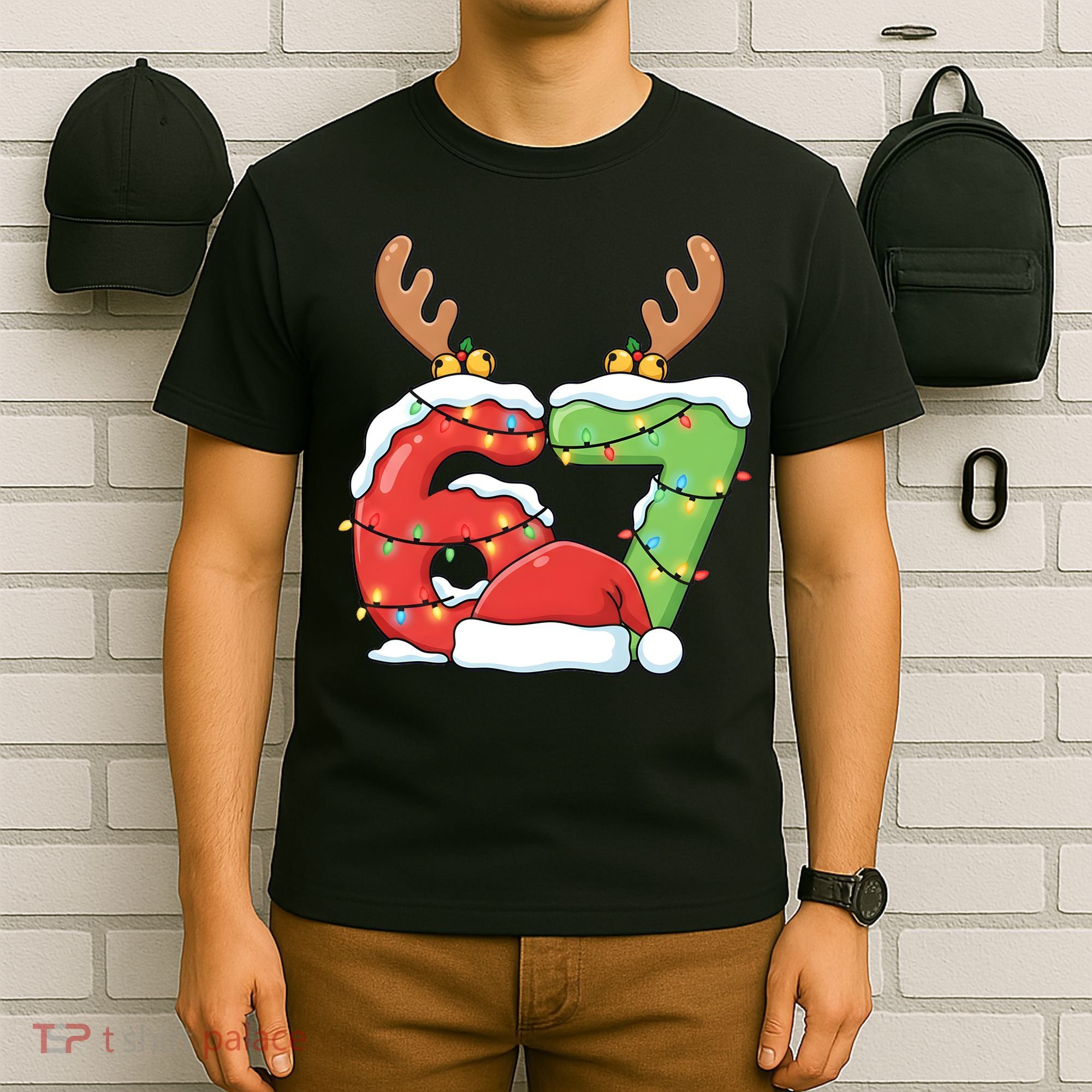 Six Seven 67 Funny Teacher Christmas T-Shirt