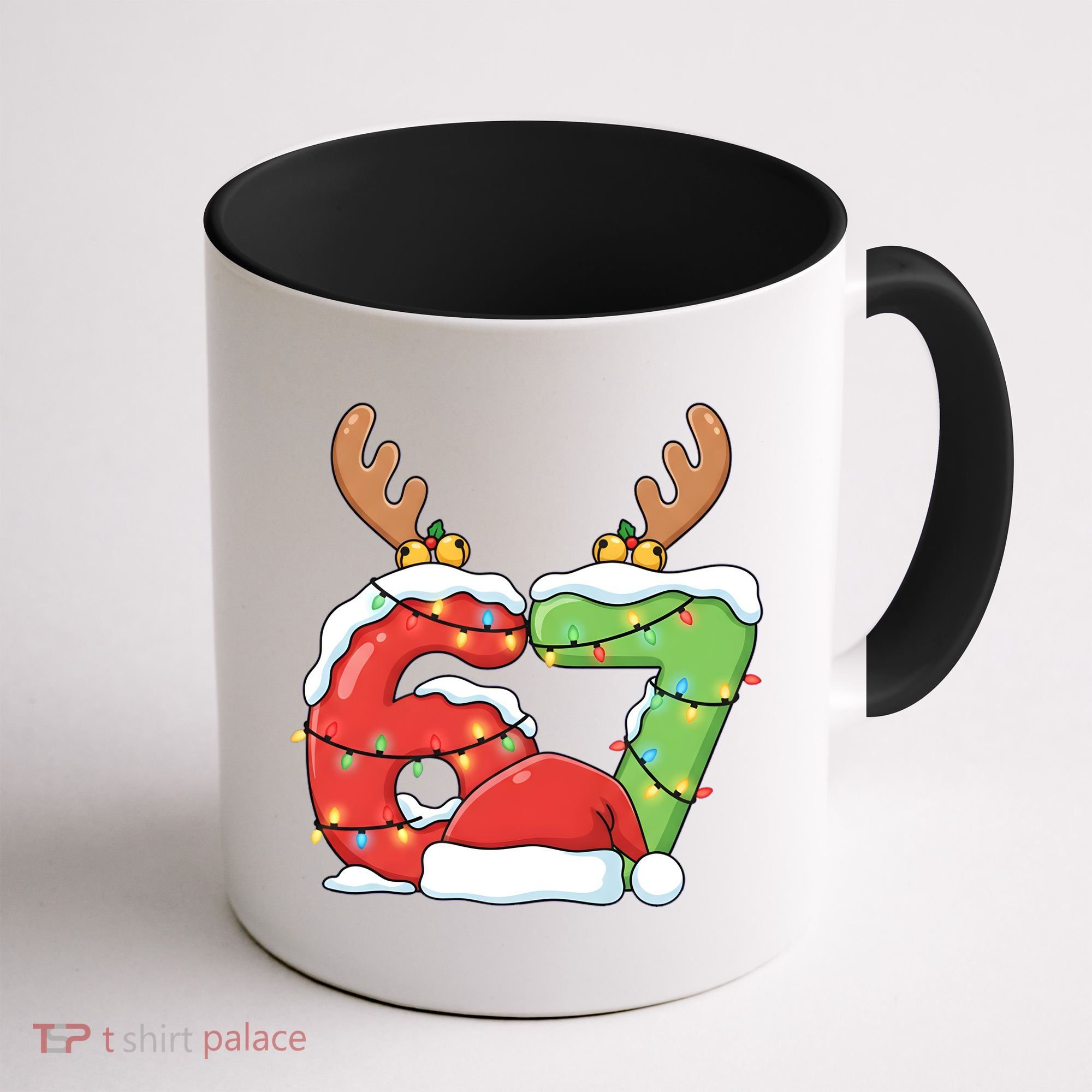 Six Seven 67 Funny Teacher Christmas Coffee Mug