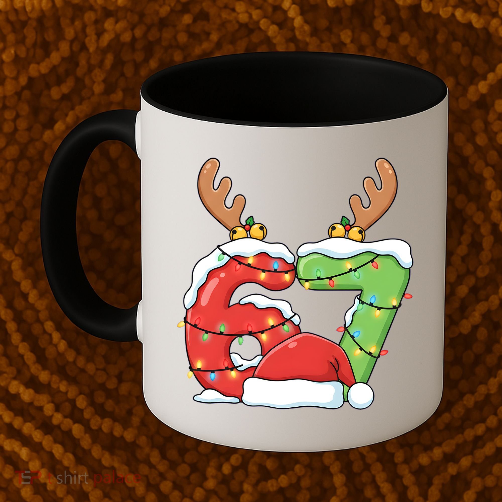 Six Seven 67 Funny Teacher Christmas Coffee Mug