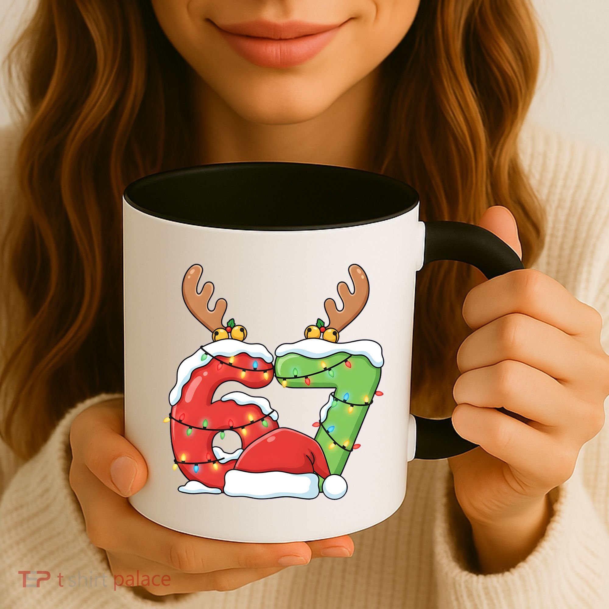 Six Seven 67 Funny Teacher Christmas Coffee Mug