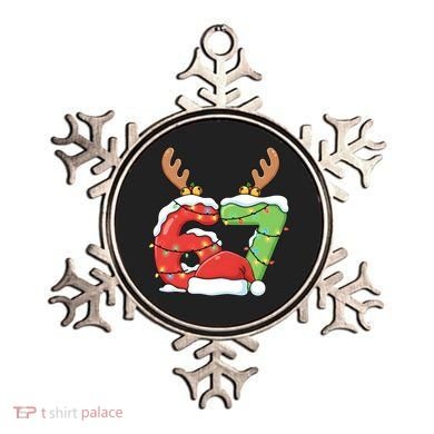 Six Seven 67 Funny Teacher Christmas Ornament