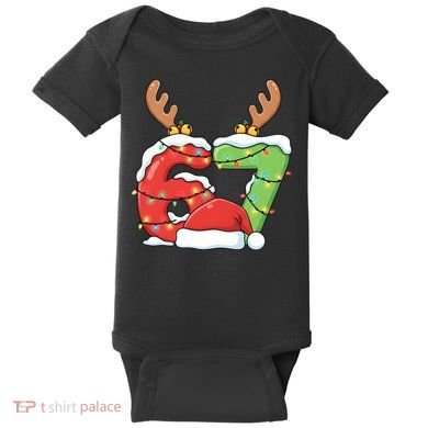 Six Seven 67 Funny Teacher Christmas Baby Bodysuit