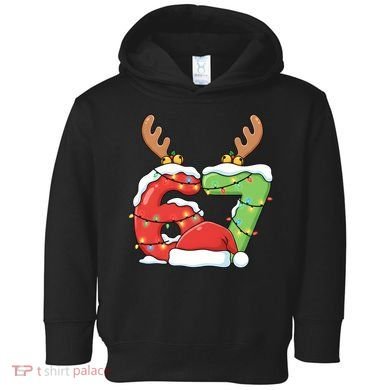 Six Seven 67 Funny Teacher Christmas Toddler Hoodie