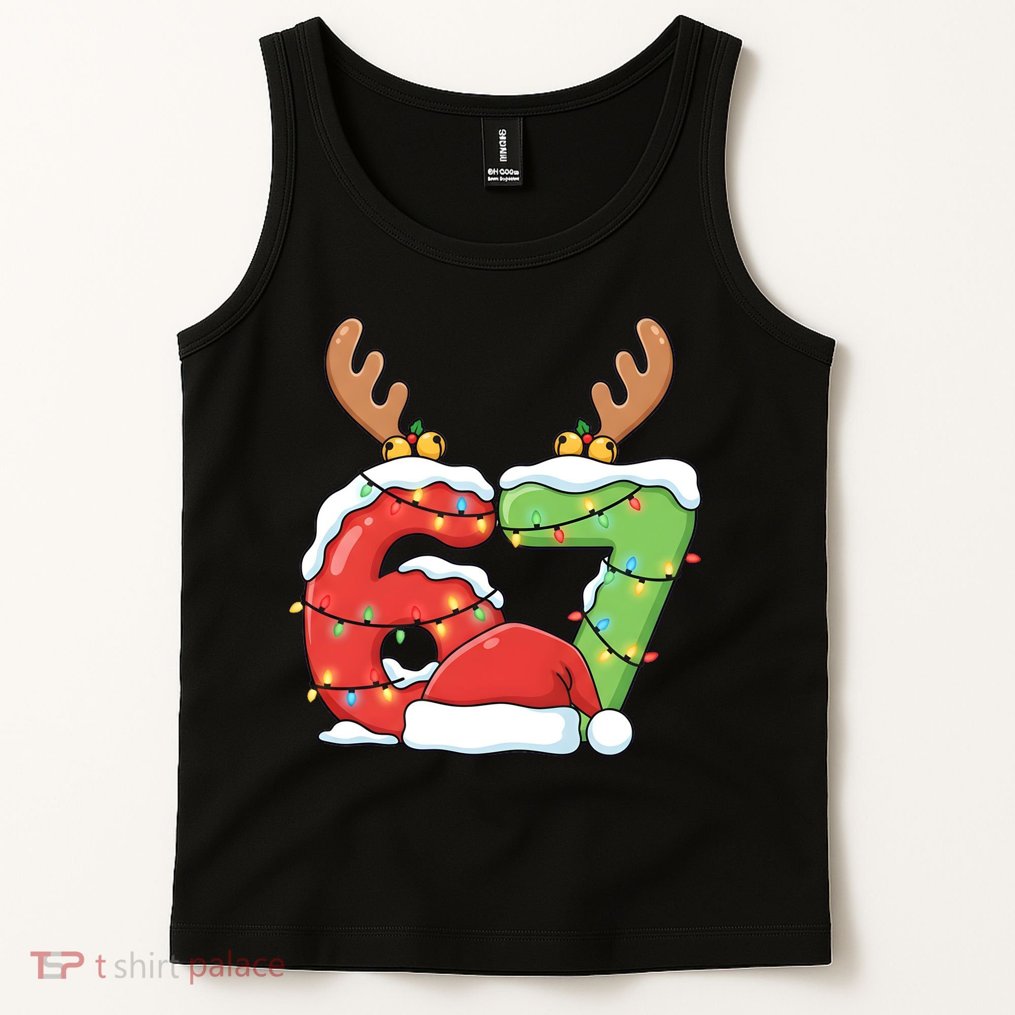Six Seven 67 Funny Teacher Christmas Tank Top