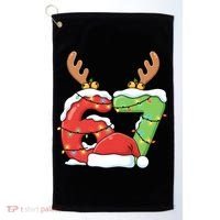 Six Seven 67 Funny Teacher Christmas Golf Towel thumb 0