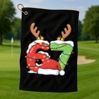 Six Seven 67 Funny Teacher Christmas Golf Towel thumb 1