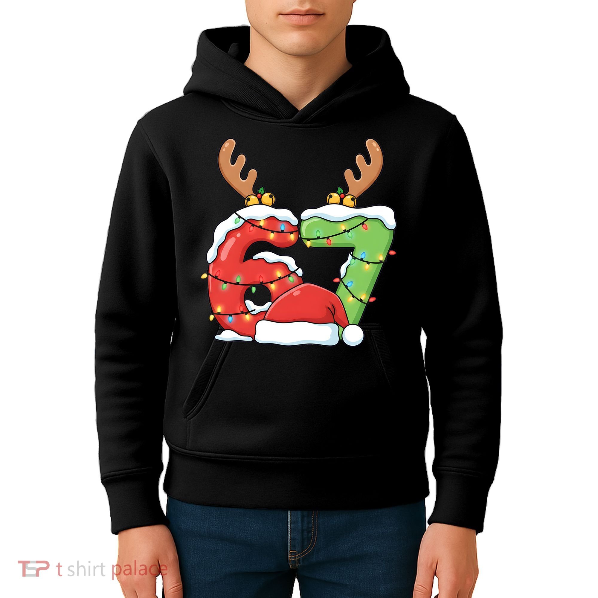 Six Seven 67 Funny Teacher Christmas Kids Hoodie