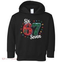 Six Seven 67 6-7 Christmas Lights Xmas Meme Toddler Hoodie thumb 0