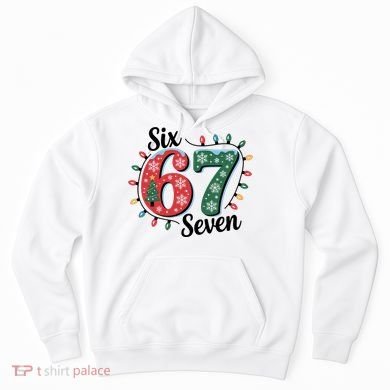 Six Seven 67 6-7 Christmas Lights Xmas Meme Hoodie