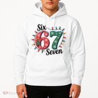 Six Seven 67 6-7 Christmas Lights Xmas Meme Hoodie thumb 2
