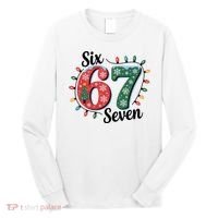 Six Seven 67 6-7 Christmas Lights Xmas Meme Long Sleeve Shirt thumb 0