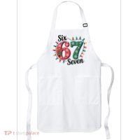 Six Seven 67 6-7 Christmas Lights Xmas Meme Apron thumb 0