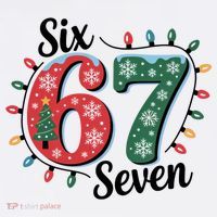 Six Seven 67 6-7 Christmas Lights Xmas Meme Sweatshirt thumb 3
