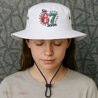 Six Seven 67 6-7 Christmas Lights Xmas Meme Bucket Hat thumb 3
