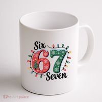 Six Seven 67 6-7 Christmas Lights Xmas Meme Coffee Mug thumb 1