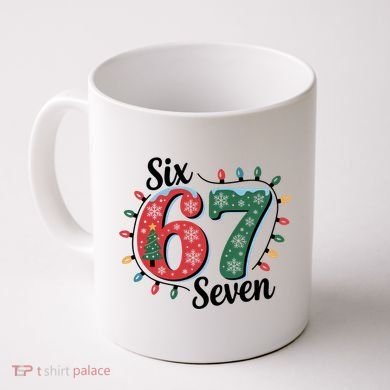 Six Seven 67 6-7 Christmas Lights Xmas Meme Coffee Mug