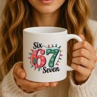 Six Seven 67 6-7 Christmas Lights Xmas Meme Coffee Mug thumb 3