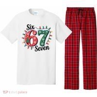 Six Seven 67 6-7 Christmas Lights Xmas Meme Pajama Set thumb 0