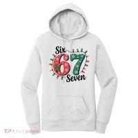 Six Seven 67 6-7 Christmas Lights Xmas Meme Women's Hoodie thumb 0