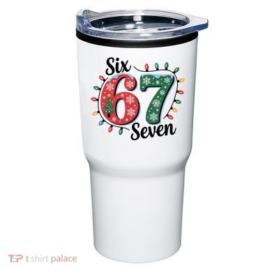 Six Seven 67 6-7 Christmas Lights Xmas Meme Tumbler