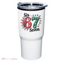 Six Seven 67 6-7 Christmas Lights Xmas Meme Tumbler thumb 0