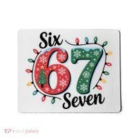 Six Seven 67 6-7 Christmas Lights Xmas Meme Mousepad thumb 0