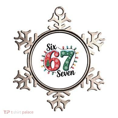 Six Seven 67 6-7 Christmas Lights Xmas Meme Ornament