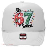Six Seven 67 6-7 Christmas Lights Xmas Meme Hat thumb 0