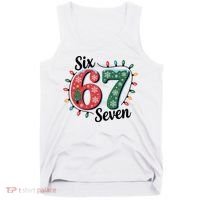 Six Seven 67 6-7 Christmas Lights Xmas Meme Tank Top thumb 0