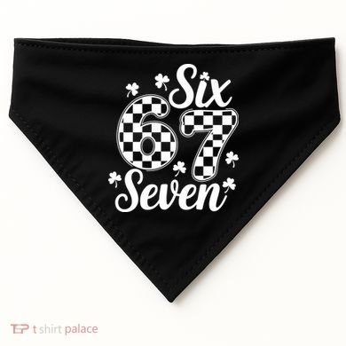 Six Seven 67 St. Patrick's Day Irish Clover 6-7 Meme USA-Made Doggie Bandana