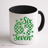 Six Seven 67 St. Patrick's Day Irish Clover 6-7 Meme Coffee Mug thumb 1