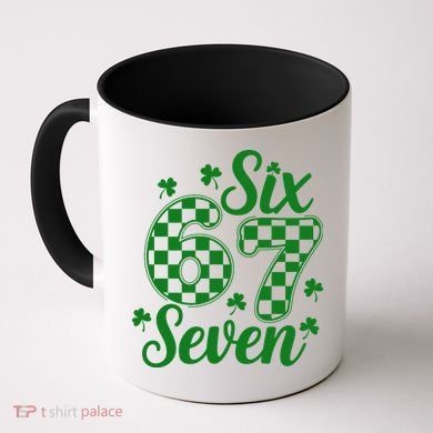 Six Seven 67 St. Patrick's Day Irish Clover 6-7 Meme Coffee Mug