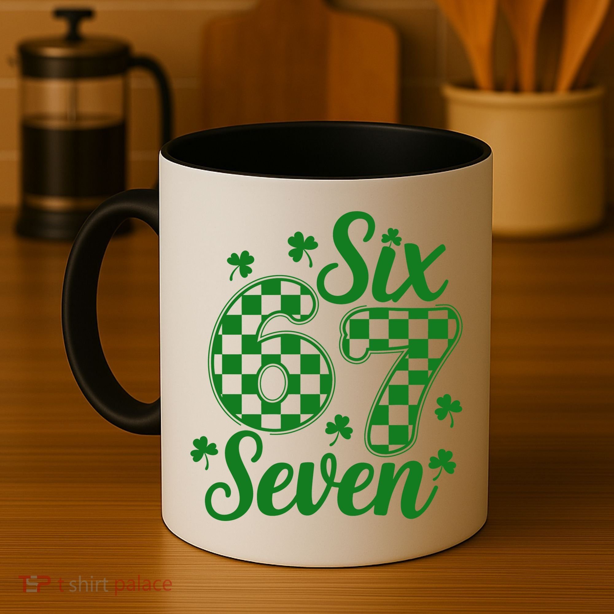 Six Seven 67 St. Patrick's Day Irish Clover 6-7 Meme Coffee Mug