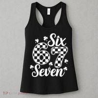 Six Seven 67 St. Patrick's Day Irish Clover 6-7 Meme Women's Tank Top thumb 3