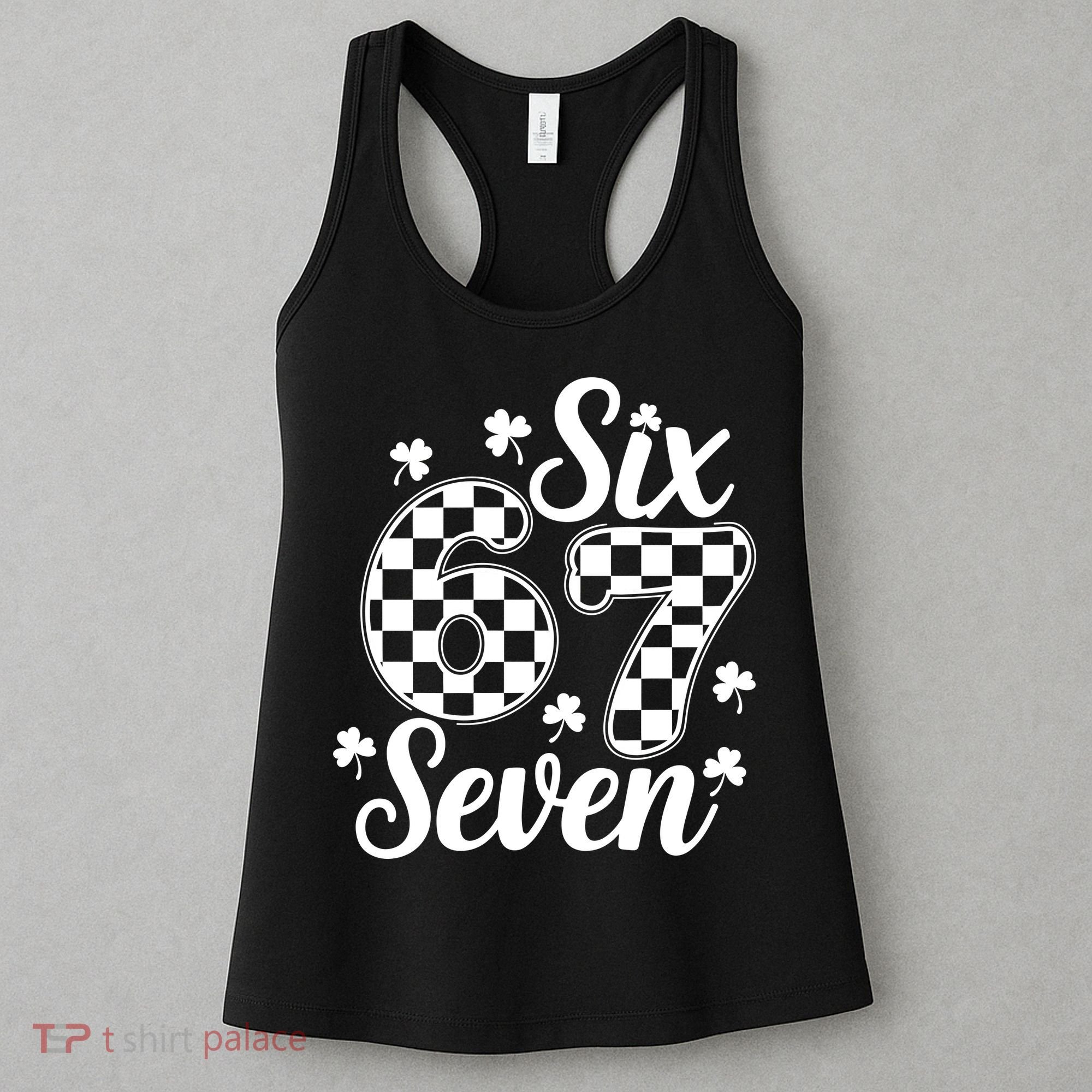 Six Seven 67 St. Patrick's Day Irish Clover 6-7 Meme Women's Tank Top