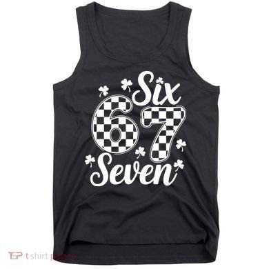 Six Seven 67 St. Patrick's Day Irish Clover 6-7 Meme Tank Top