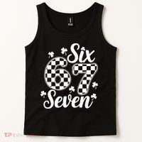 Six Seven 67 St. Patrick's Day Irish Clover 6-7 Meme Tank Top thumb 2