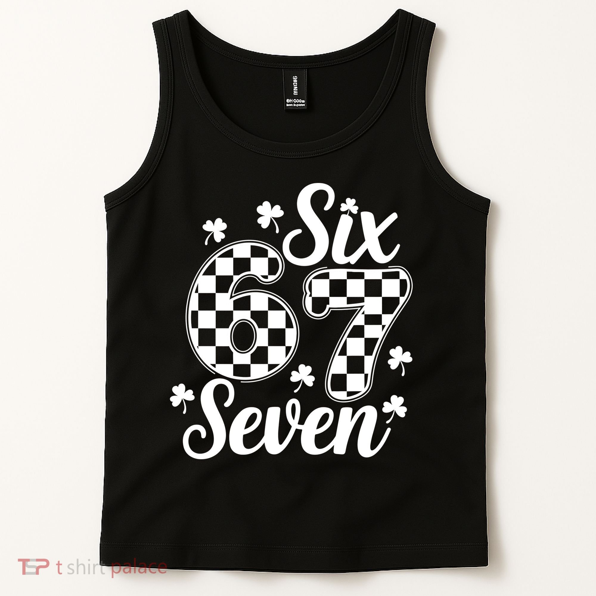 Six Seven 67 St. Patrick's Day Irish Clover 6-7 Meme Tank Top