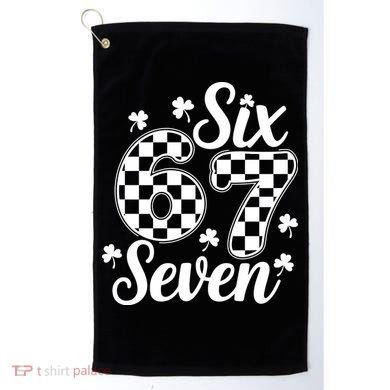Six Seven 67 St. Patrick's Day Irish Clover 6-7 Meme Golf Towel