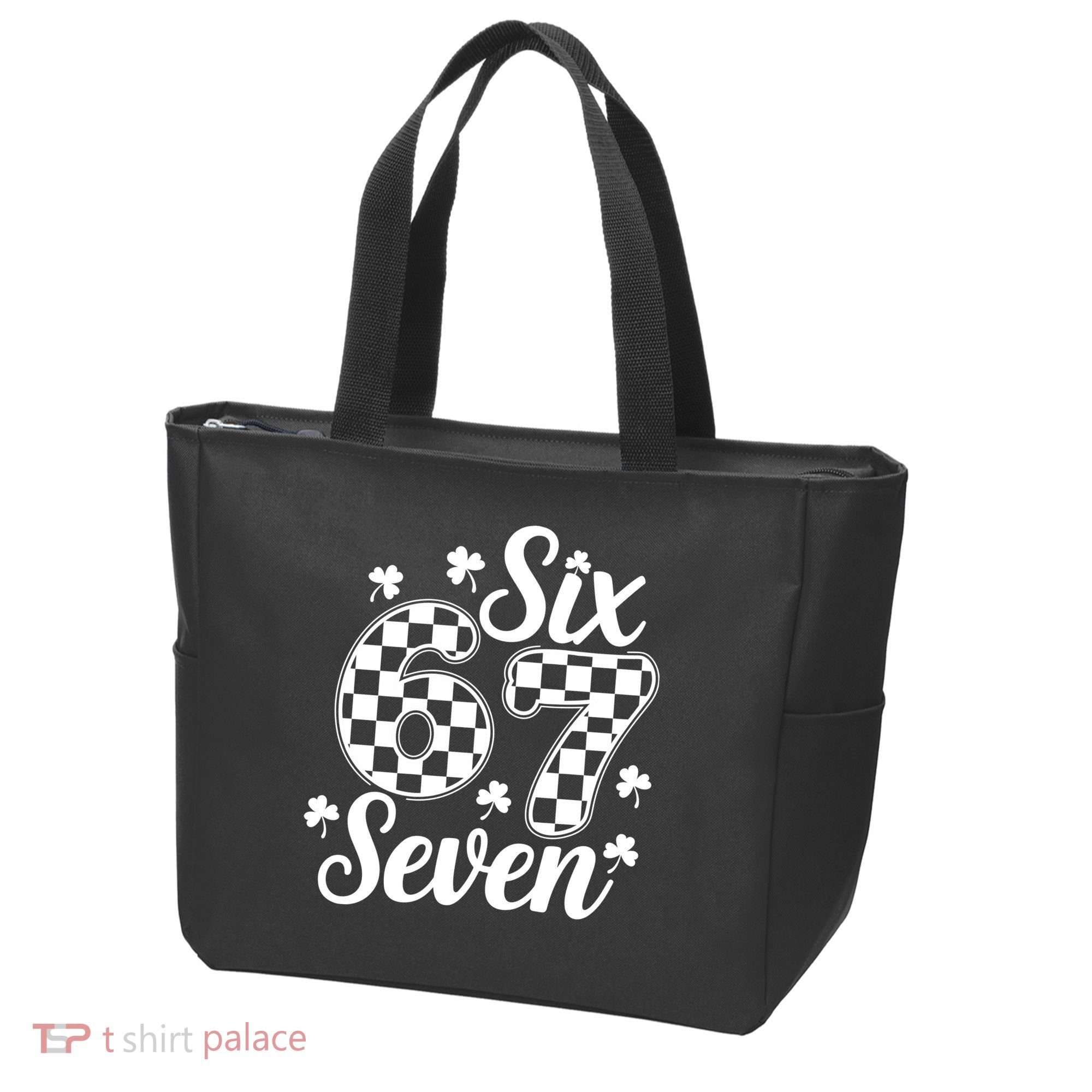 Six Seven 67 St. Patrick's Day Irish Clover 6-7 Meme Tote Bag