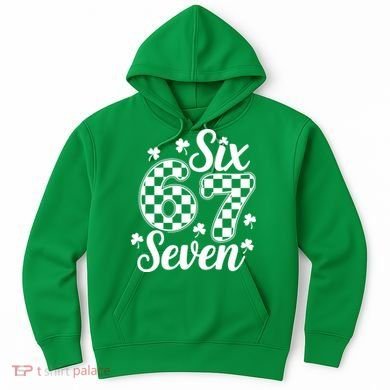Six Seven 67 St. Patrick's Day Irish Clover 6-7 Meme Hoodie
