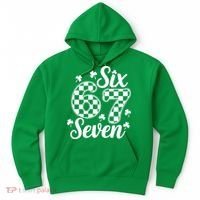 Six Seven 67 St. Patrick's Day Irish Clover 6-7 Meme Hoodie thumb 0