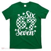 Six Seven 67 St. Patrick's Day Irish Clover 6-7 Meme T-Shirt thumb 0