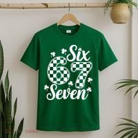 Six Seven 67 St. Patrick's Day Irish Clover 6-7 Meme T-Shirt thumb 2