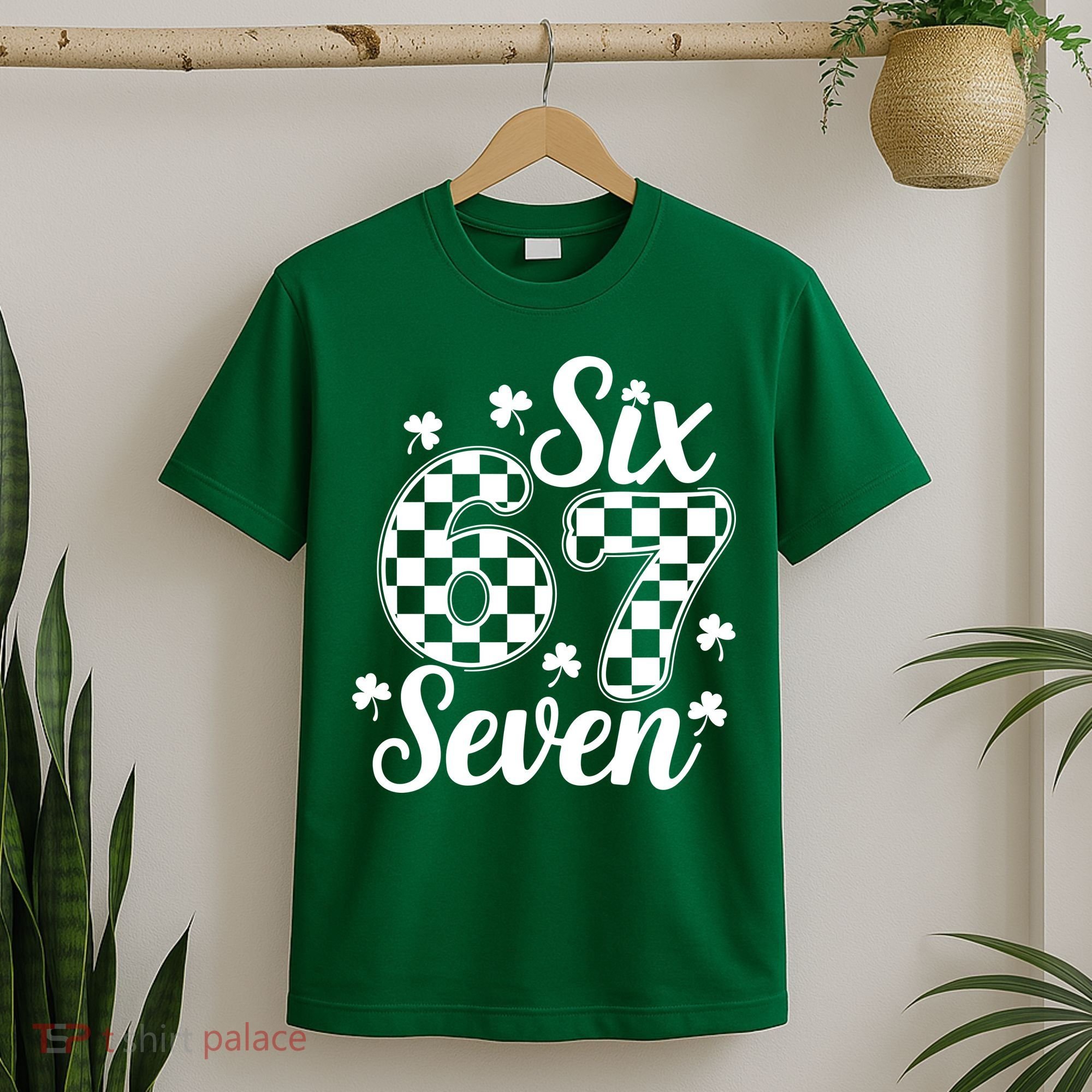 Six Seven 67 St. Patrick's Day Irish Clover 6-7 Meme T-Shirt