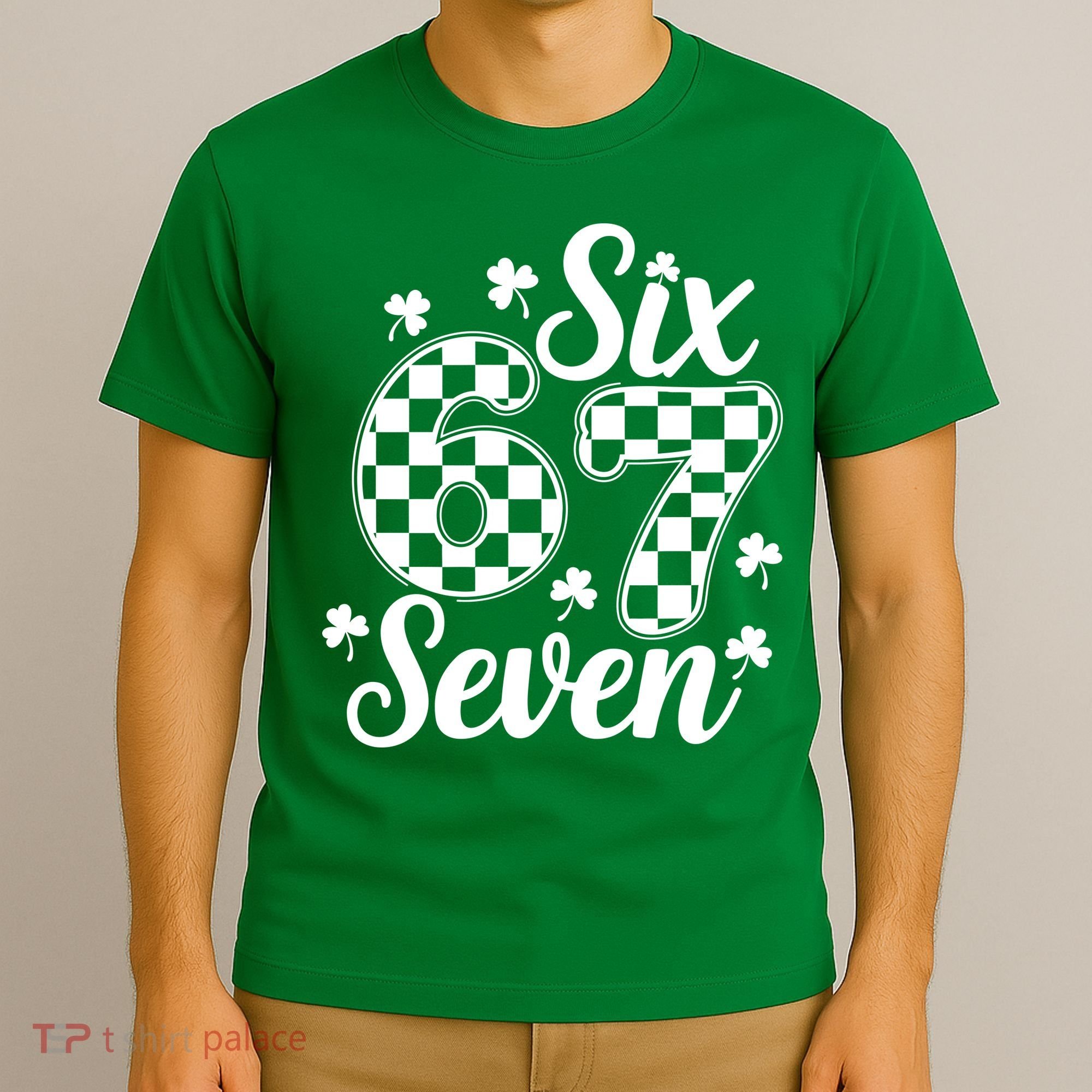Six Seven 67 St. Patrick's Day Irish Clover 6-7 Meme T-Shirt