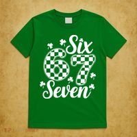 Six Seven 67 St. Patrick's Day Irish Clover 6-7 Meme T-Shirt thumb 5