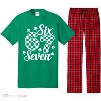 Six Seven 67 St. Patrick's Day Irish Clover 6-7 Meme Pajama Set thumb 0